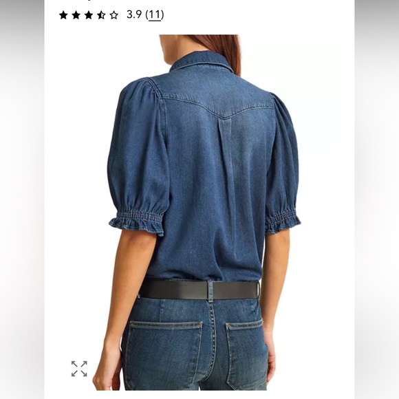 ba&sh denim snap front honey Shirt - Picture 8 of 9